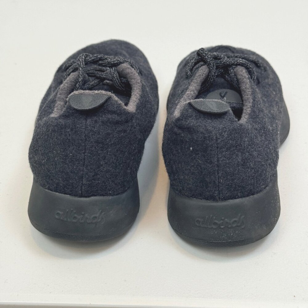 ALLBIRDS Wool Flannel Sneakers Mens Size 10 Gray Merino Wool LaceUp Comfort Shoe - Picture 5 of 13